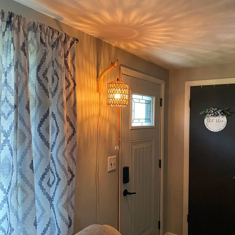 Lampe de chevet en corde