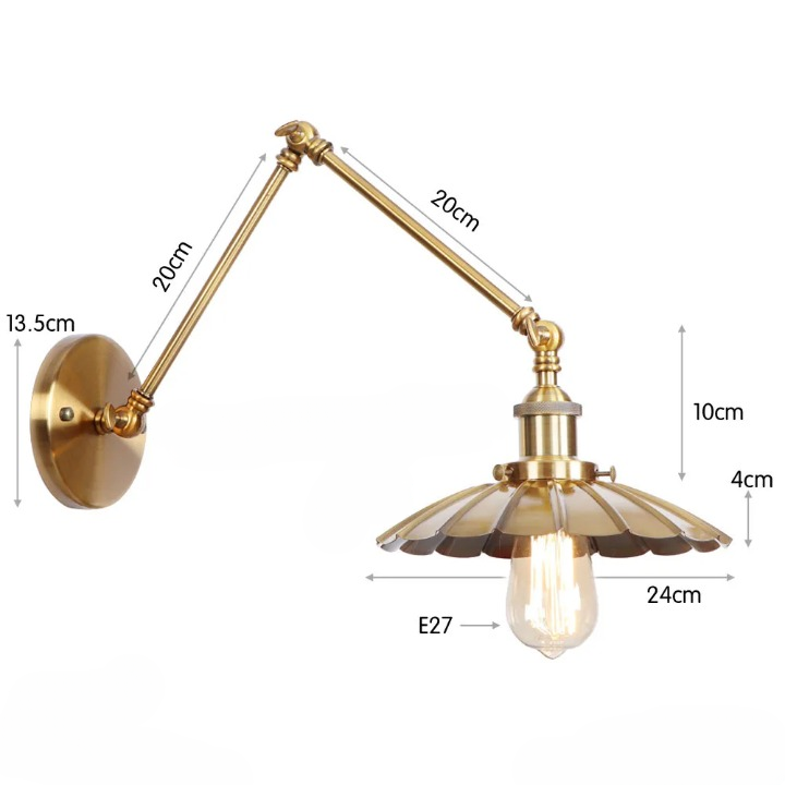 Lampe de chevet en cuivre