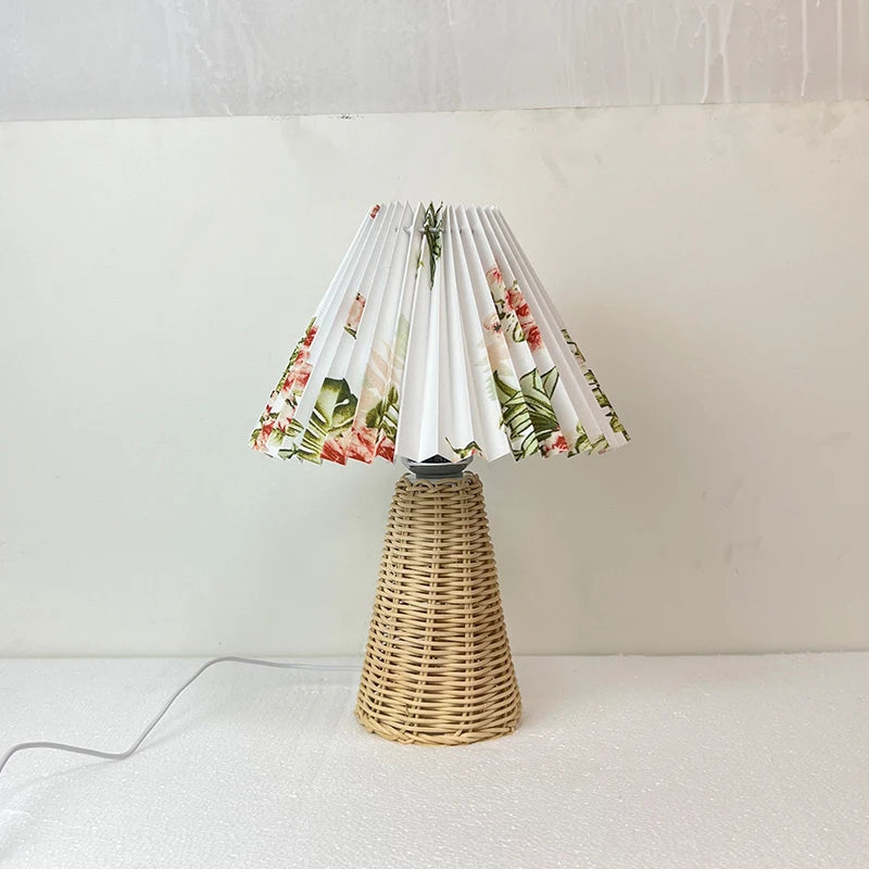 Lampe de chevet en paille