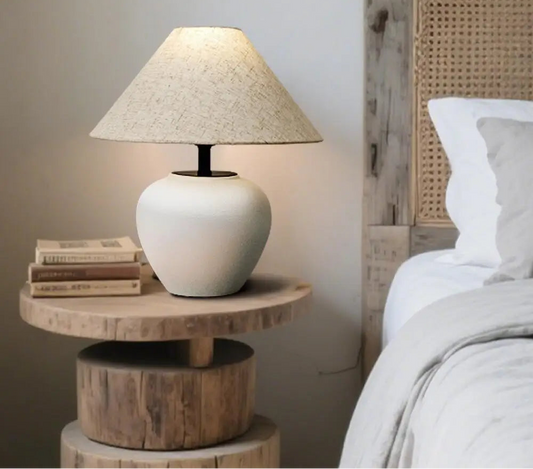 Lampe de chevet en terre cuite