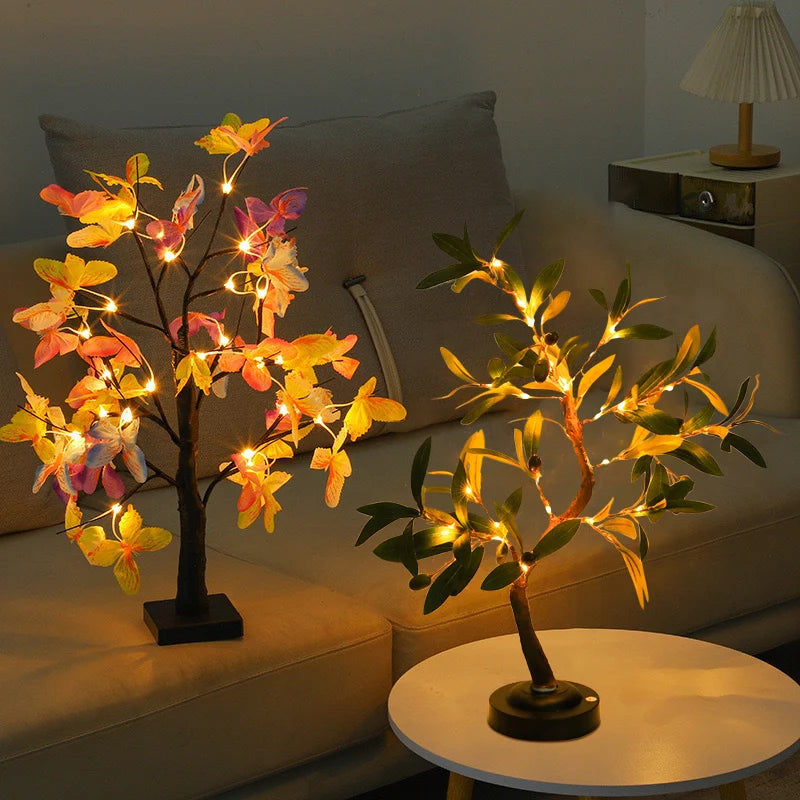 Lampe de chevet feuille
