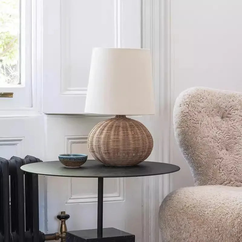 Lampe de chevet fibre naturelle