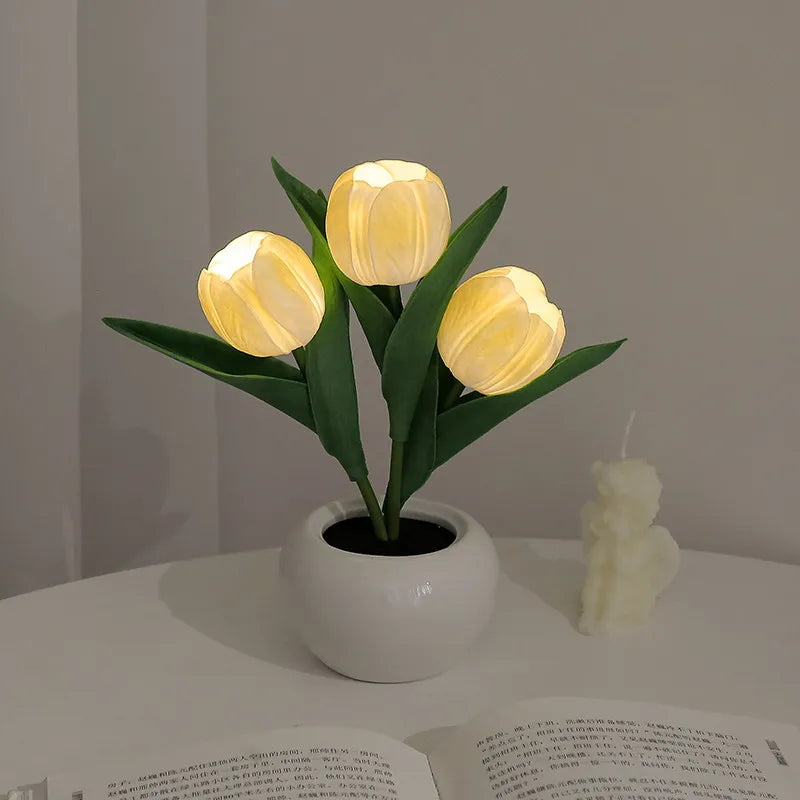 3 tulipes blanches 