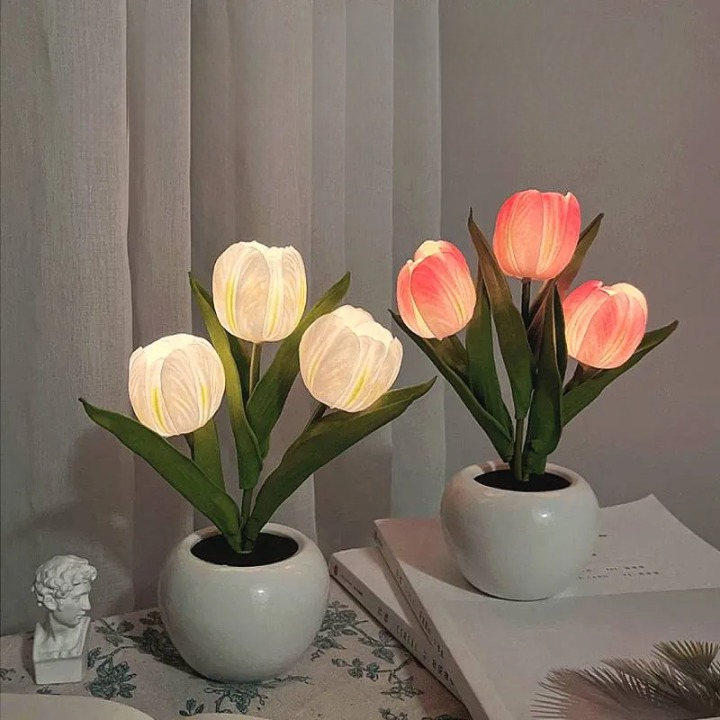 Lampe de chevet fleurs