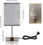 Lampe de chevet grise - Vignette | Aura Douce 