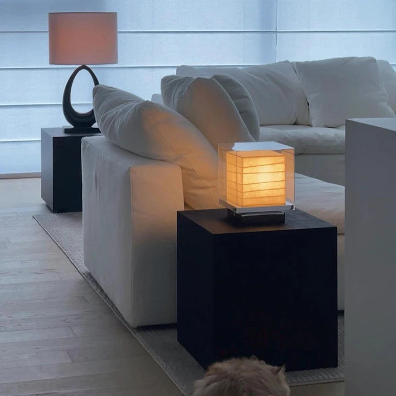 Lampe de chevet japonaise papier