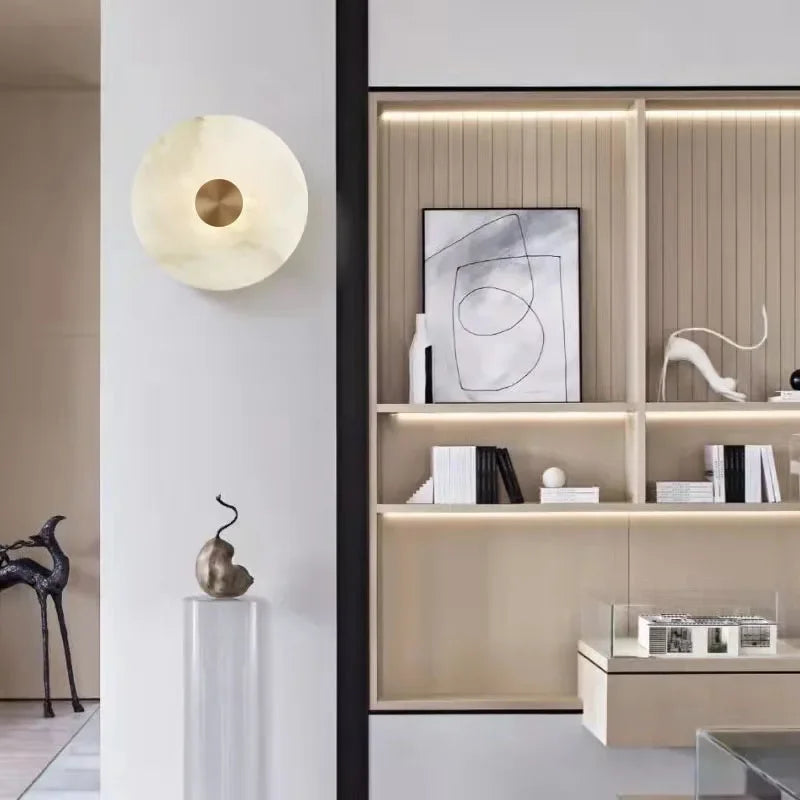 Lampe de chevet marbre blanc