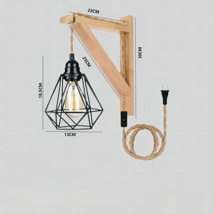 Lampe de chevet murale avec fil
