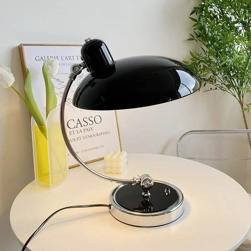 Lampe de chevet noir et argent