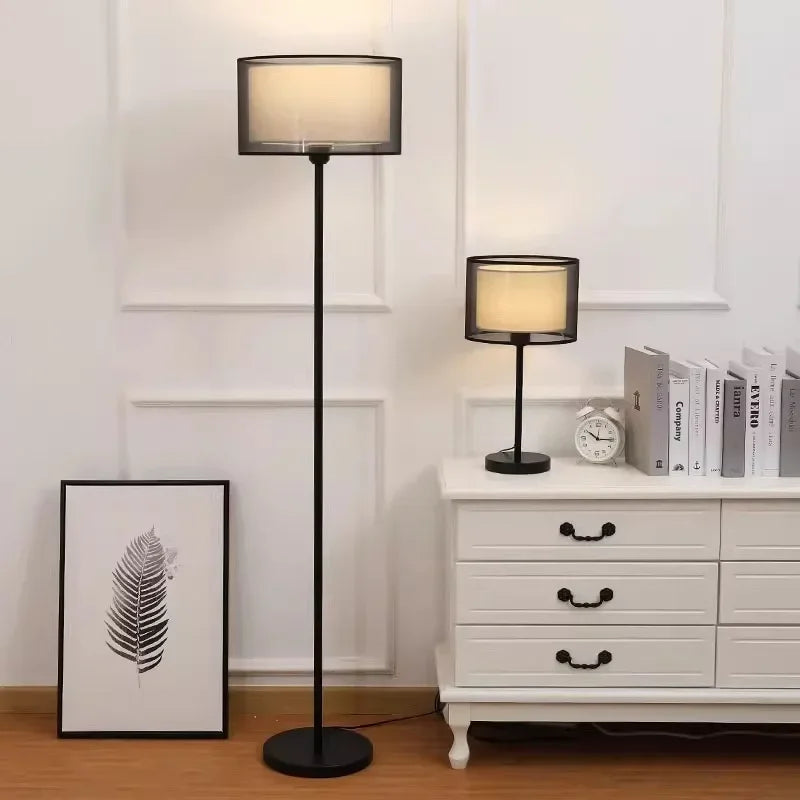 Lampe de chevet noir et blanc
