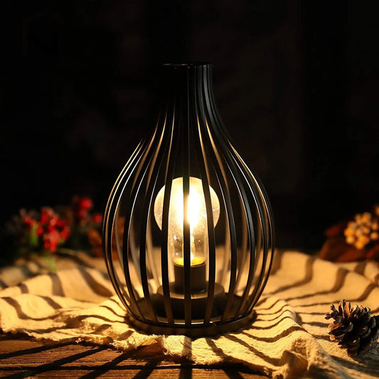 Lampe de chevet noir metal