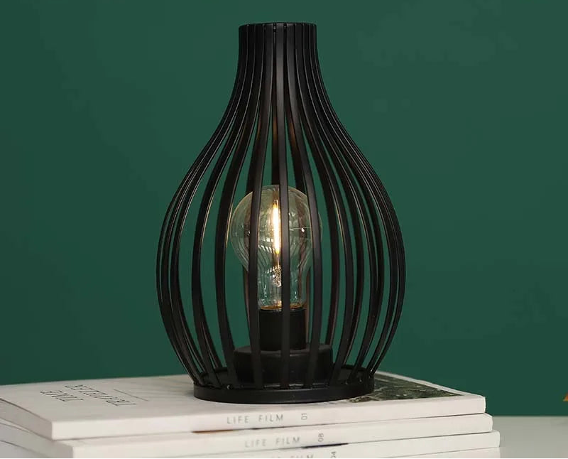 Lampe de chevet noir metal