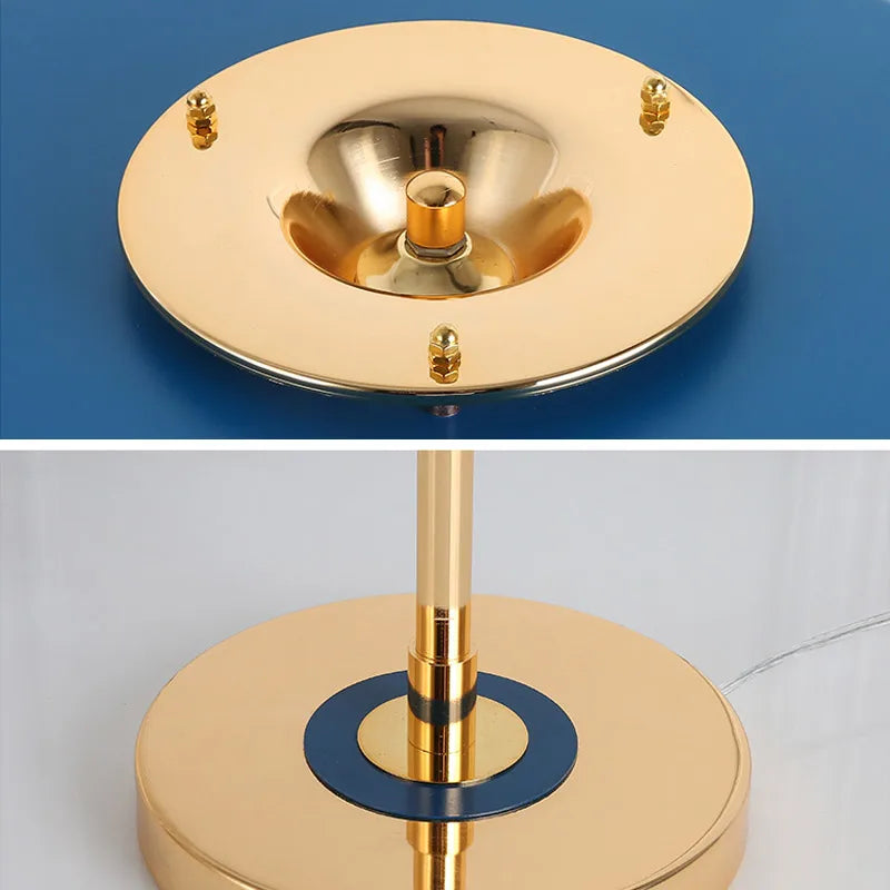 Lampe de chevet or et blanc