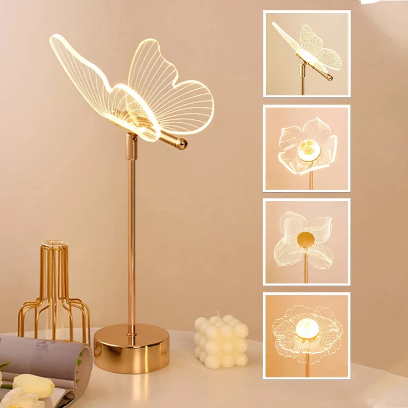 Lampe de chevet papillon