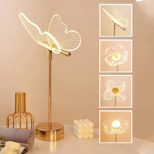 Lampe de chevet papillon