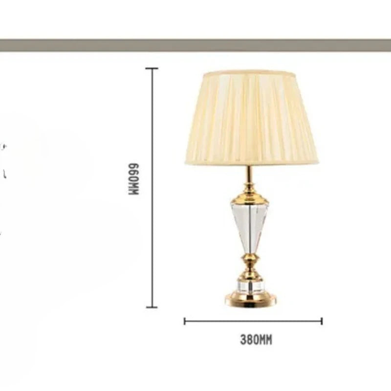 Lampe de chevet pied cristal