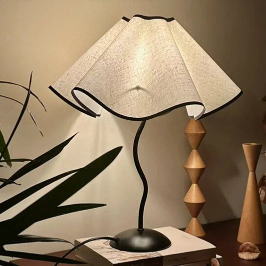 Lampe de chevet pied metal noir