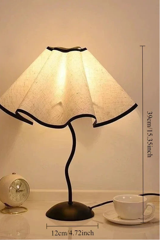 Lampe de chevet pied metal noir