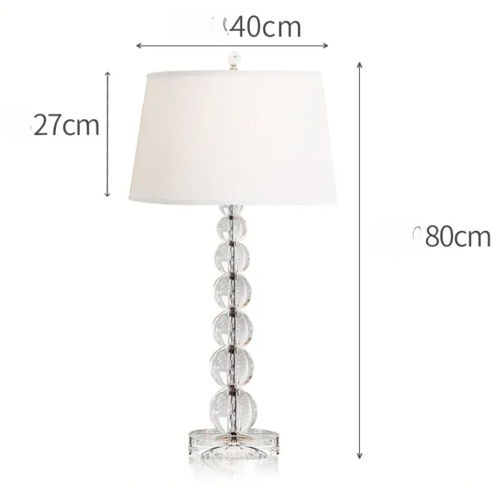 Lampe de chevet pied transparent