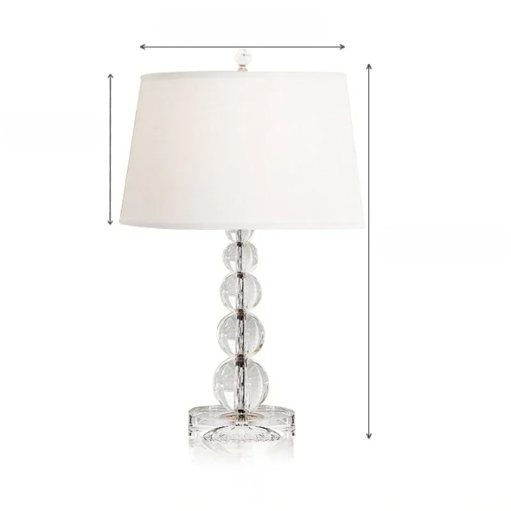 Lampe de chevet pied transparent