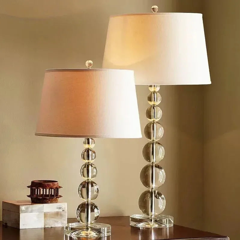 Lampe de chevet pied transparent