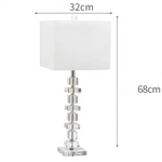Lampe de chevet pied transparent - Vignette | Aura Douce 