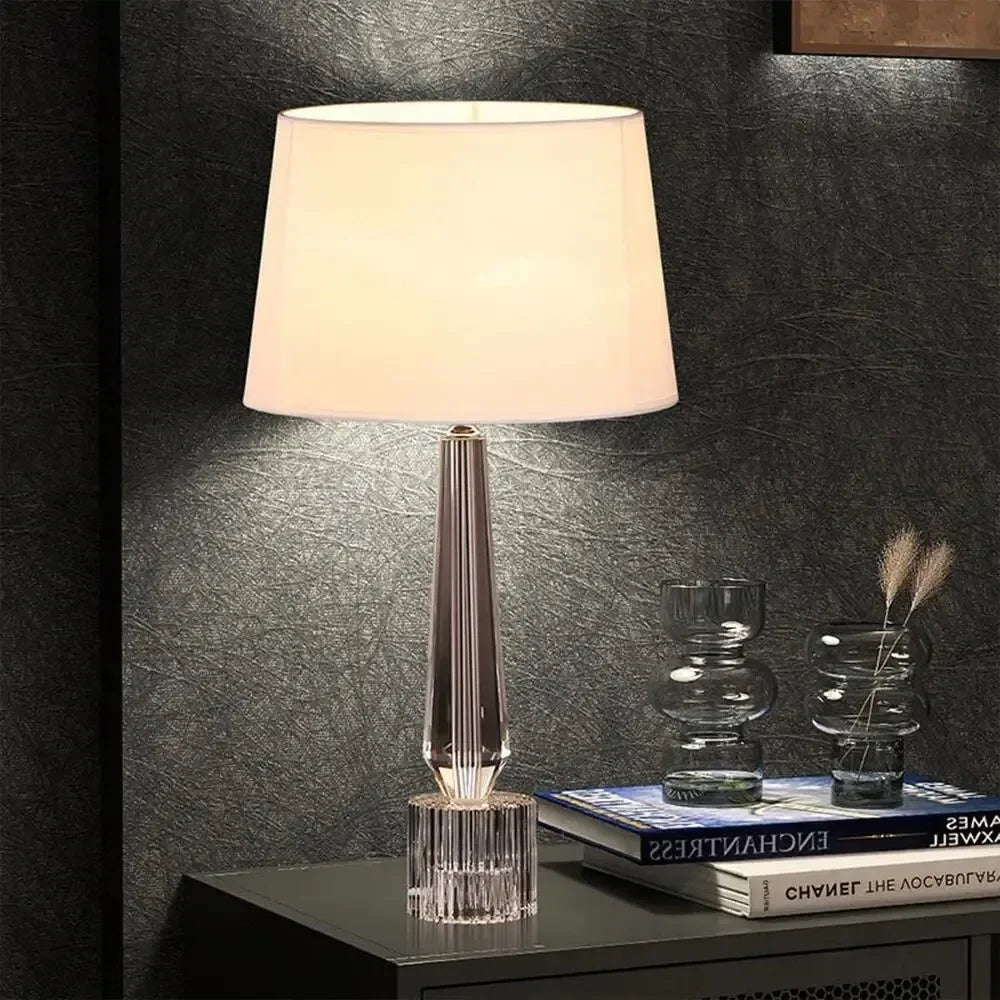 Lampe de chevet pied transparent