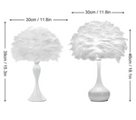 Lampe de chevet plume blanche - Vignette | Aura Douce 