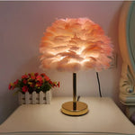 Lampe de chevet plume blanche - Vignette | Aura Douce 