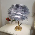 Lampe de chevet plume blanche - Vignette | Aura Douce 