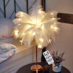Lampe de chevet plume rose - Vignette | Aura Douce 