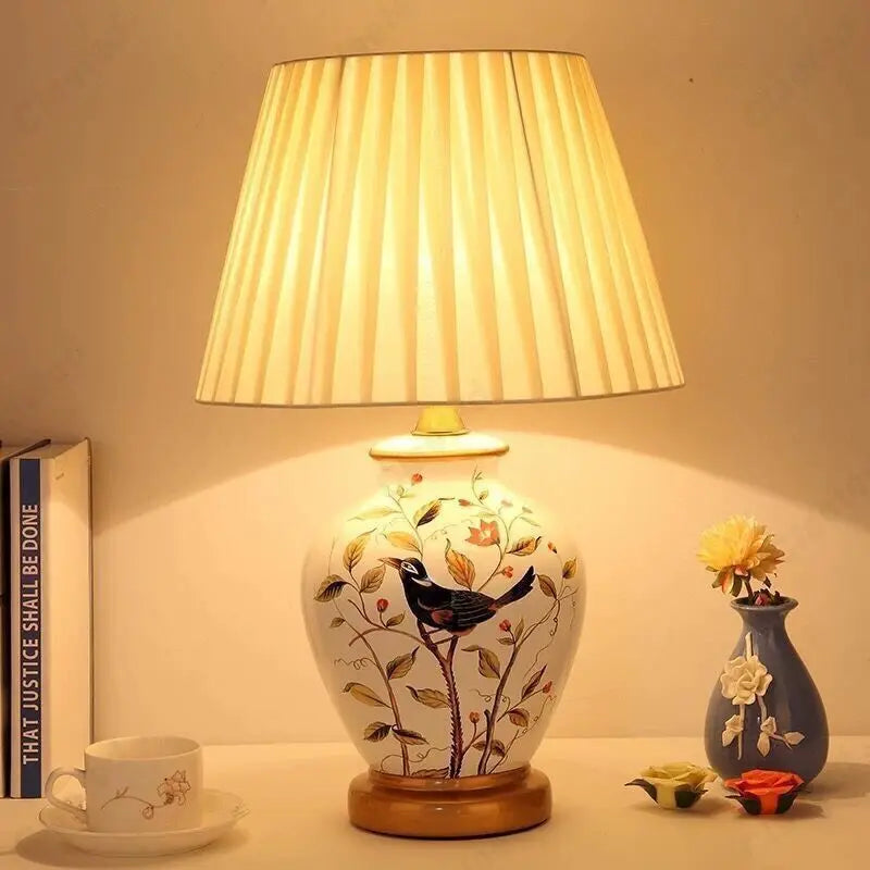 Lampe de chevet porcelaine