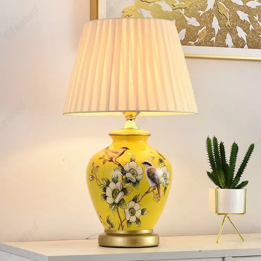 Lampe de chevet porcelaine