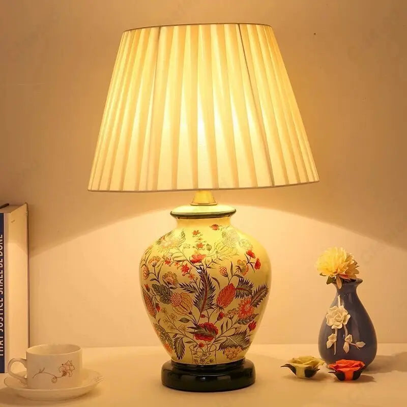 Lampe de chevet porcelaine