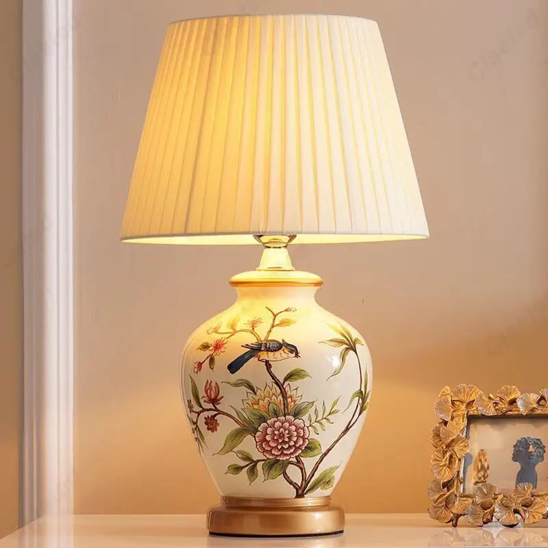 Lampe de chevet porcelaine