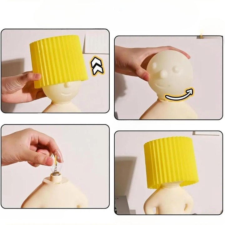 Étapes de mise en place de l'ampoule 