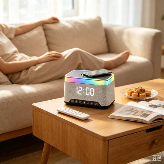 Lampe de chevet reveil chargeur