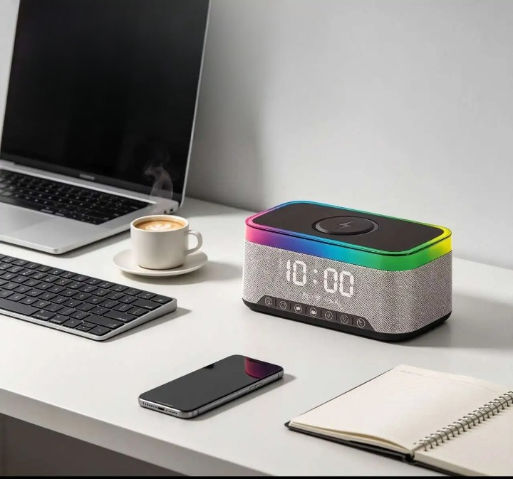 Lampe de chevet reveil chargeur