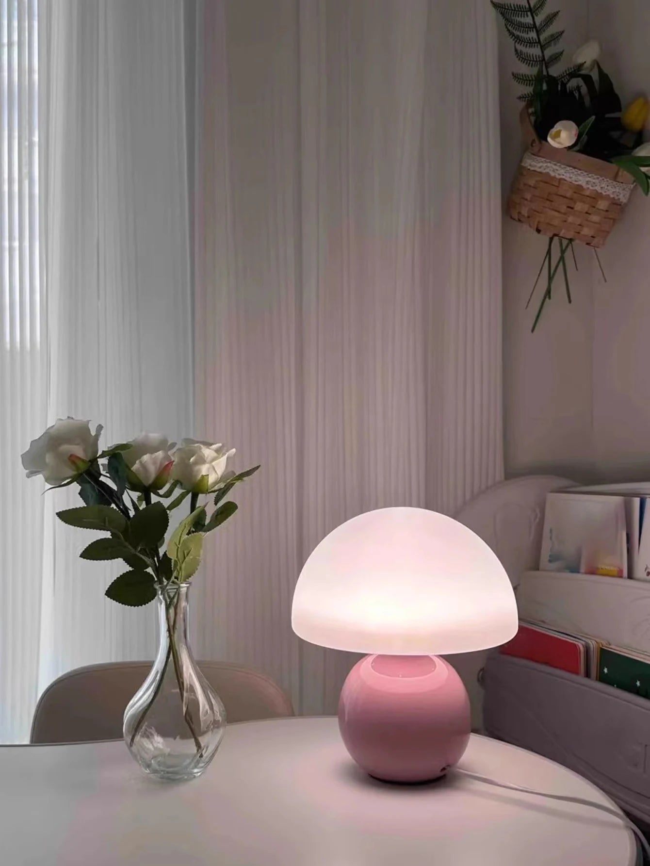 Lampe de chevet rose