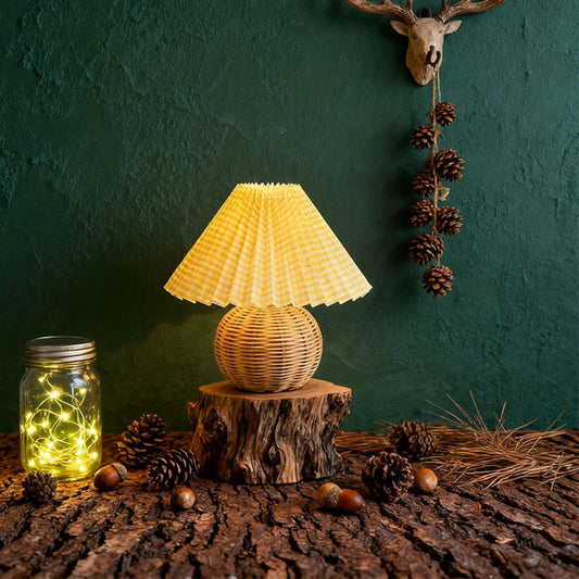 Lampe de chevet rotin