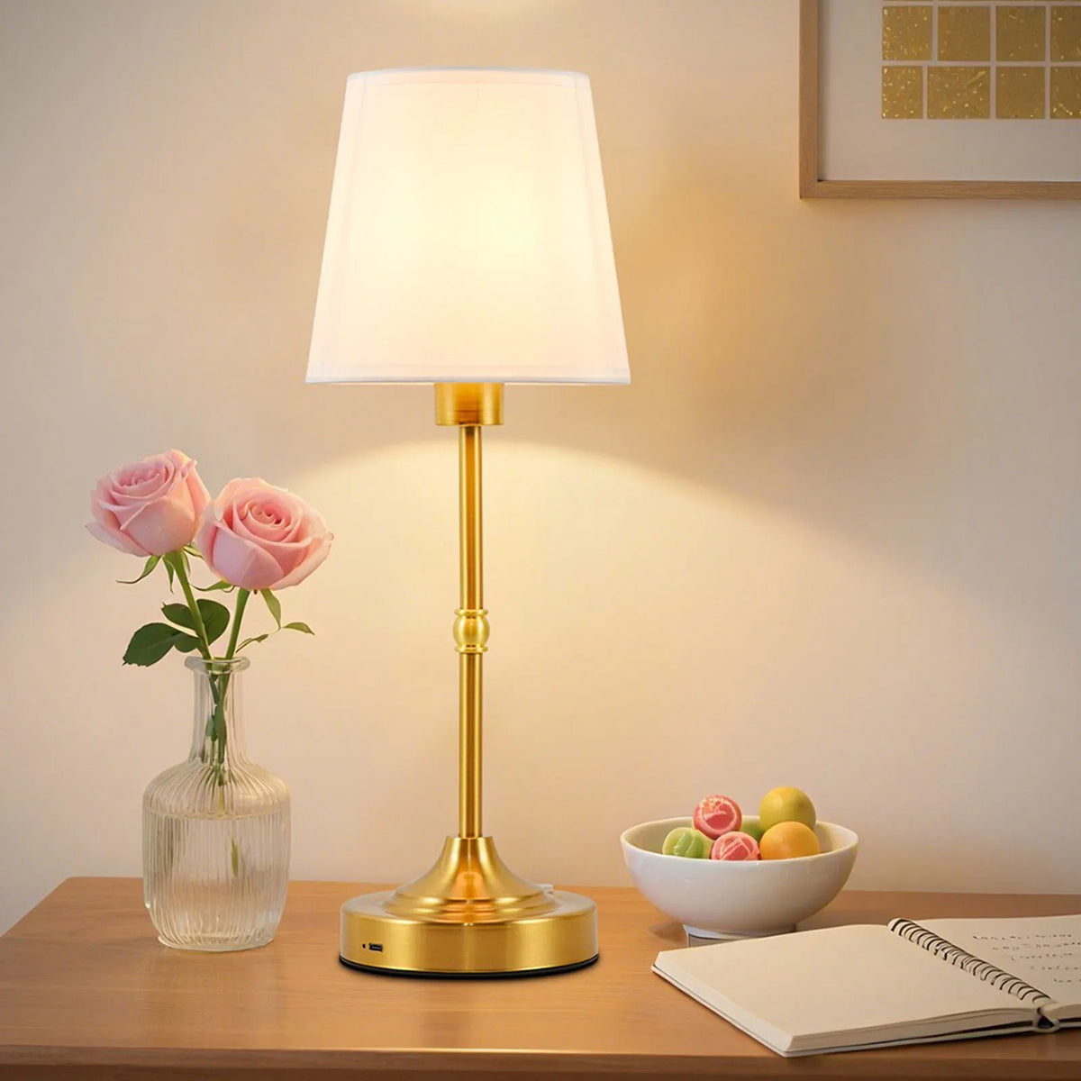 Lampe de chevet tactile intensité variable 
