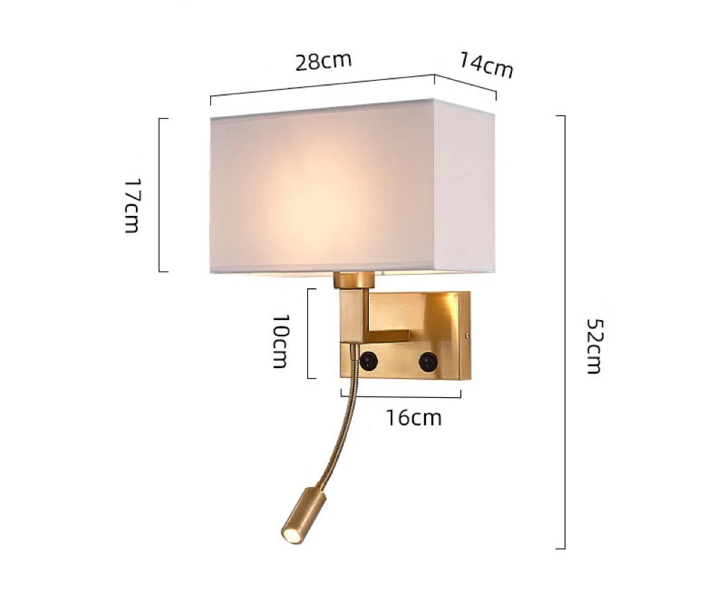 Lampe de chevet tete de lit Or blanc avec tete 