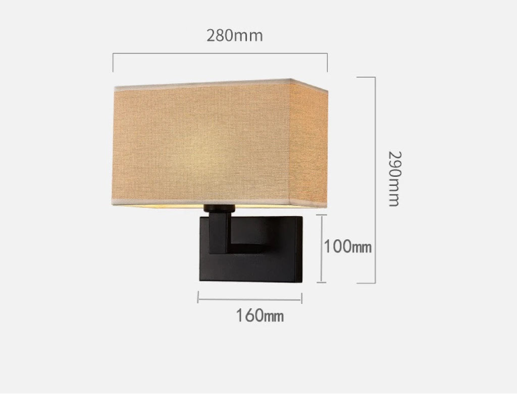 Lampe de chevet tete de lit Noir 