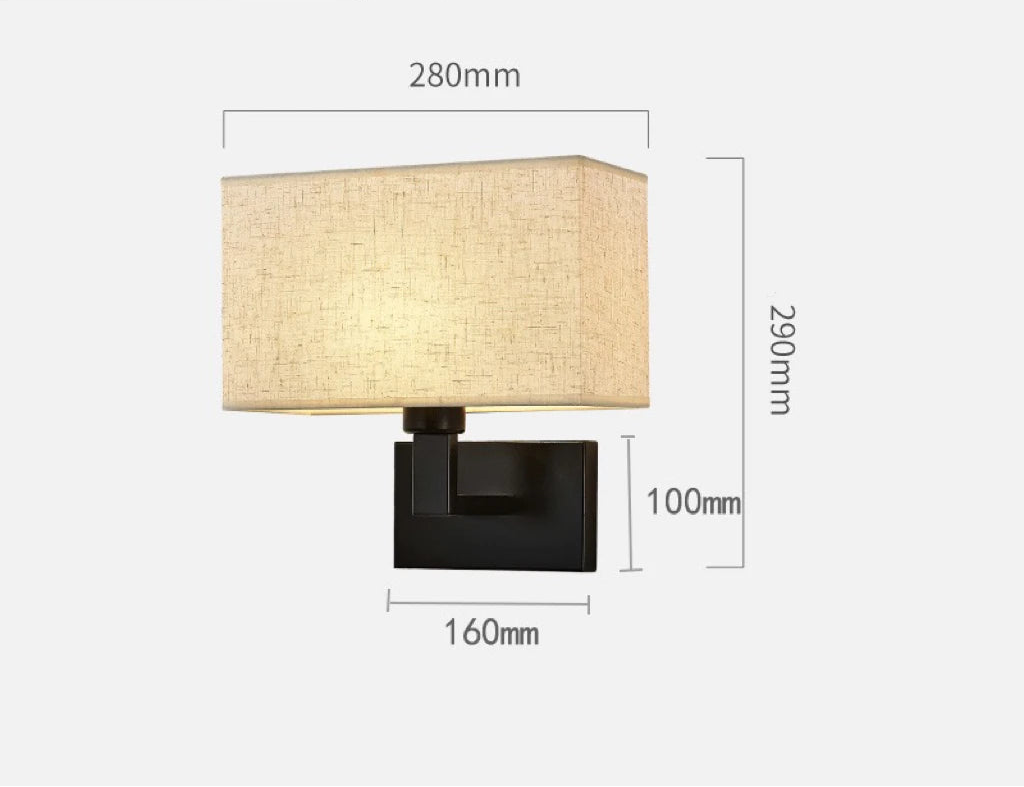 Noir Lampe de chevet tete de lit