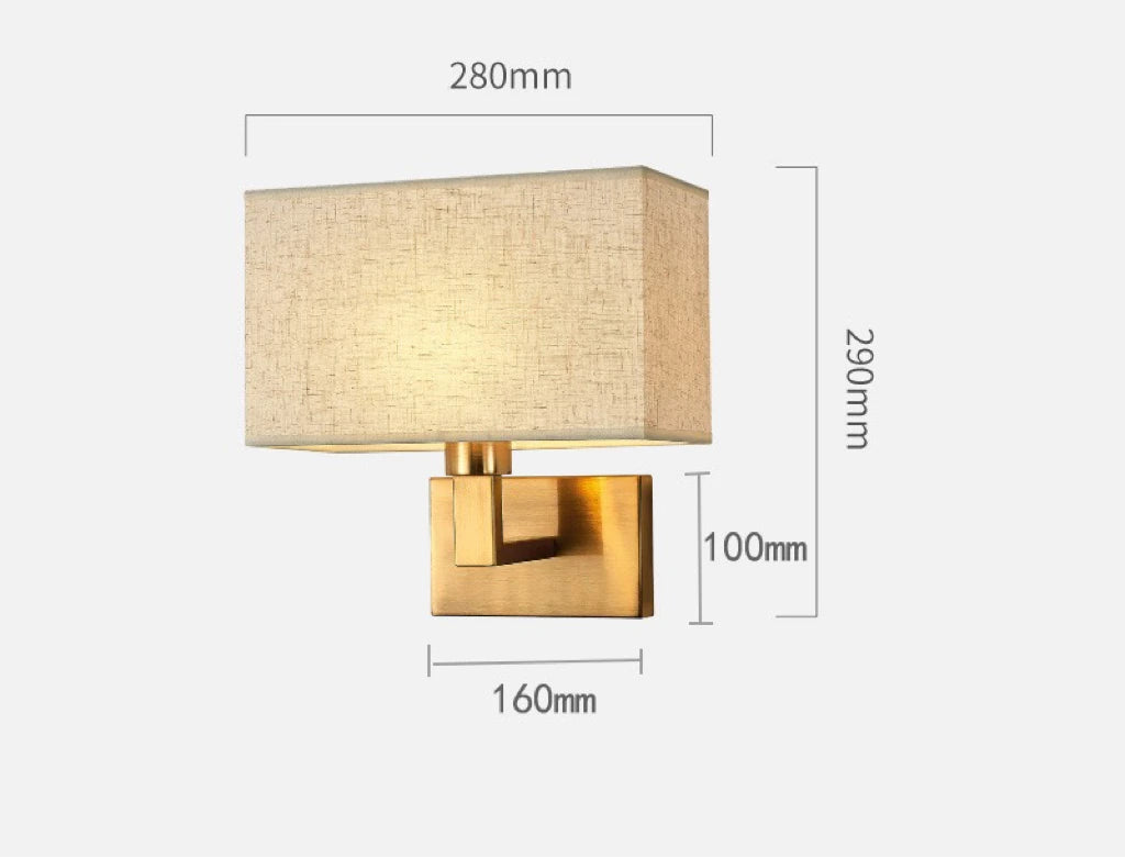 Lampe de chevet tete de lit Or 