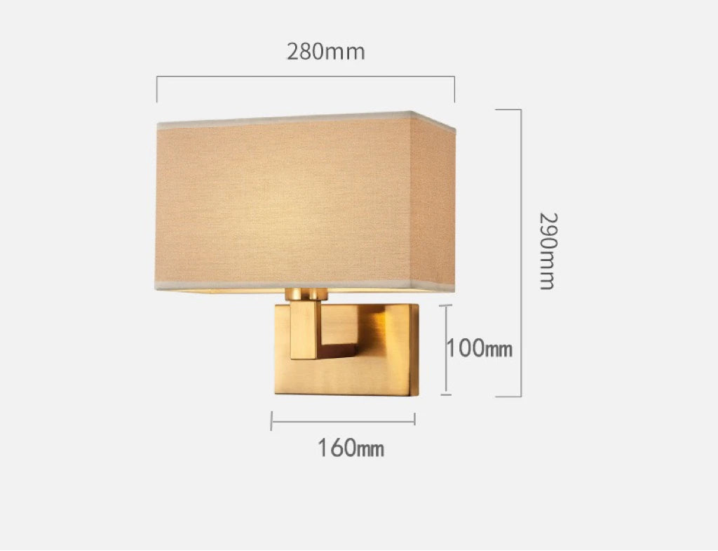 Lampe de chevet tete de lit or