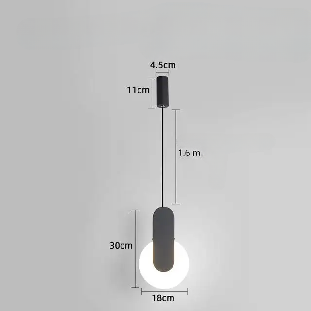 Lampes de chevet suspendues noir 
