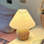Petite lampe de chevet en rotin - Vignette | Aura Douce 