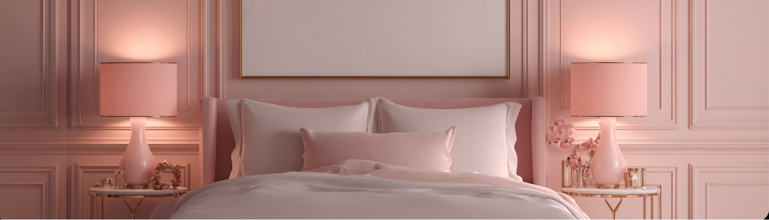 Lampe de chevet rose 