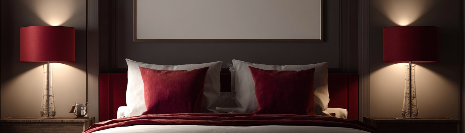 Lampe de chevet rouge 
